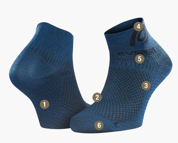 Socks Light 3D heather blue